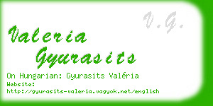 valeria gyurasits business card